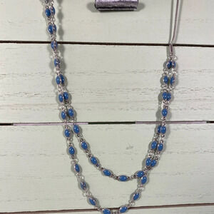 🆕 Simply Vera Wang Blue & Silver Layered Necklace